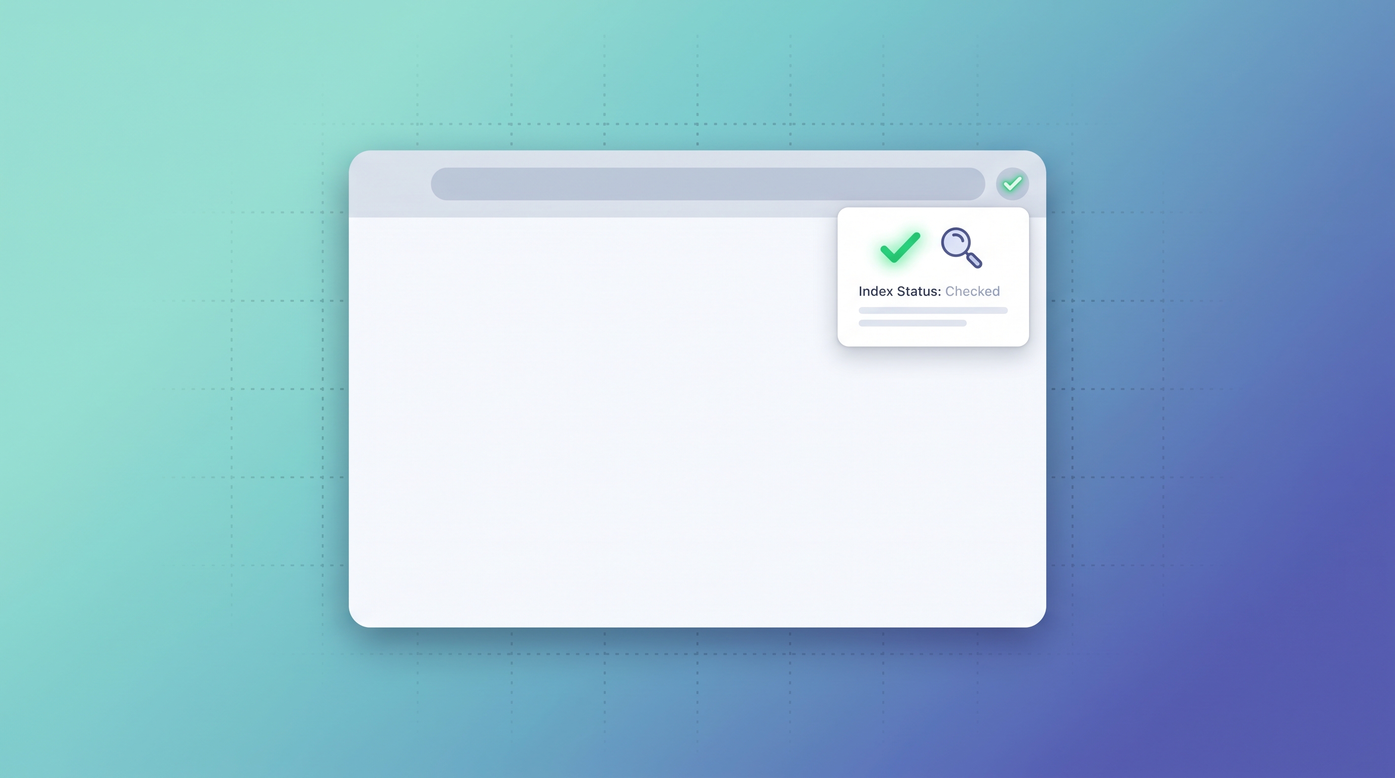 Browser extension popup checking whether a page is indexed by Google